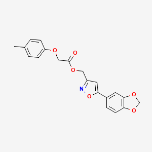 molecular formula C20H17NO6 B3400902 (5-(Benzo[d][1,3]dioxol-5-yl)isoxazol-3-yl)methyl 2-(p-tolyloxy)acetate CAS No. 1040670-08-3