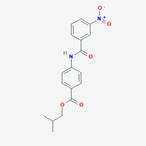 molecular formula C18H18N2O5 B340092 Isobutyl 4-({3-nitrobenzoyl}amino)benzoate 