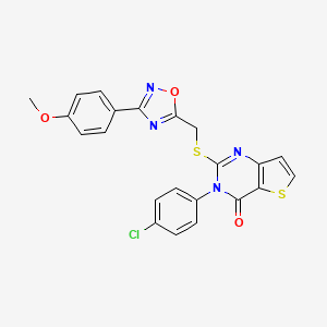 3-(4-chlorophenyl)-2-(((3-(4-methoxyphenyl)-1,2,4-oxadiazol-5-yl)methyl)thio)thieno[3,2-d]pyrimidin-4(3H)-one