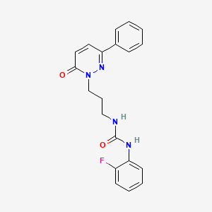 molecular formula C20H19FN4O2 B3400999 1-(2-fluorophenyl)-3-(3-(6-oxo-3-phenylpyridazin-1(6H)-yl)propyl)urea CAS No. 1040671-18-8