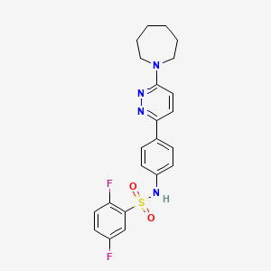 molecular formula C22H22F2N4O2S B3401013 N-[4-(6-azepan-1-ylpyridazin-3-yl)phenyl]-2,5-difluorobenzenesulfonamide CAS No. 1040671-70-2