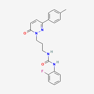 molecular formula C21H21FN4O2 B3401029 1-(2-fluorophenyl)-3-(3-(6-oxo-3-(p-tolyl)pyridazin-1(6H)-yl)propyl)urea CAS No. 1040671-78-0