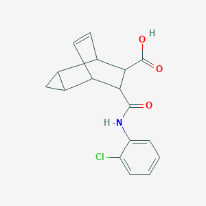 molecular formula C17H16ClNO3 B340104 7-[(2-Chlorophenyl)carbamoyl]tricyclo[3.2.2.02,4]non-8-ene-6-carboxylic acid CAS No. 6071-91-6