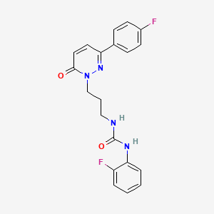 molecular formula C20H18F2N4O2 B3401049 1-(2-fluorophenyl)-3-(3-(3-(4-fluorophenyl)-6-oxopyridazin-1(6H)-yl)propyl)urea CAS No. 1040672-17-0