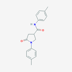 molecular formula C19H20N2O2 B340105 N,1-bis(4-methylphenyl)-5-oxopyrrolidine-3-carboxamide 