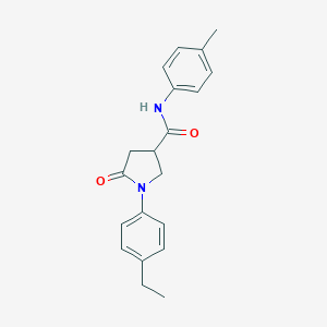 molecular formula C20H22N2O2 B340108 1-(4-ethylphenyl)-N-(4-methylphenyl)-5-oxopyrrolidine-3-carboxamide 