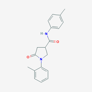 molecular formula C19H20N2O2 B340111 1-(2-methylphenyl)-N-(4-methylphenyl)-5-oxopyrrolidine-3-carboxamide 