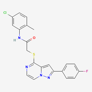 molecular formula C21H16ClFN4OS B3401148 N-(5-chloro-2-methylphenyl)-2-{[2-(4-fluorophenyl)pyrazolo[1,5-a]pyrazin-4-yl]sulfanyl}acetamide CAS No. 1040674-88-1