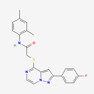 molecular formula C22H19FN4OS B3401159 N-(2,4-dimethylphenyl)-2-{[2-(4-fluorophenyl)pyrazolo[1,5-a]pyrazin-4-yl]sulfanyl}acetamide CAS No. 1040674-95-0