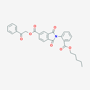 molecular formula C29H25NO7 B340117 2-Oxo-2-phenylethyl 1,3-dioxo-2-{2-[(pentyloxy)carbonyl]phenyl}isoindoline-5-carboxylate 