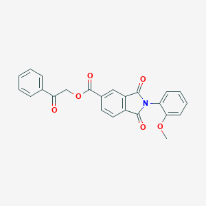 molecular formula C24H17NO6 B340118 2-Oxo-2-phenylethyl 2-(2-methoxyphenyl)-1,3-dioxo-5-isoindolinecarboxylate 