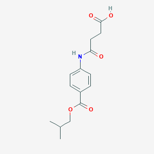 molecular formula C15H19NO5 B340120 4-[4-(Isobutoxycarbonyl)anilino]-4-oxobutanoic acid 