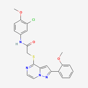 molecular formula C22H19ClN4O3S B3401233 N-(3-chloro-4-methoxyphenyl)-2-{[2-(2-methoxyphenyl)pyrazolo[1,5-a]pyrazin-4-yl]sulfanyl}acetamide CAS No. 1040676-49-0