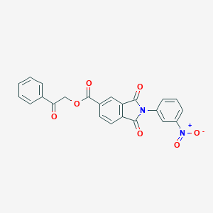 molecular formula C23H14N2O7 B340124 2-Oxo-2-phenylethyl 2-{3-nitrophenyl}-1,3-dioxoisoindoline-5-carboxylate 