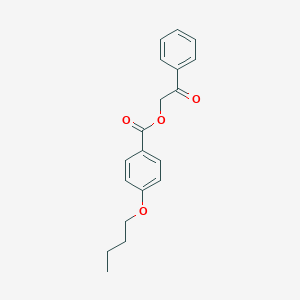 molecular formula C19H20O4 B340125 2-Oxo-2-phenylethyl 4-butoxybenzoate 