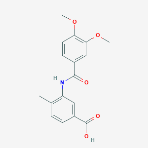 molecular formula C17H17NO5 B340131 3-[(3,4-Dimethoxybenzoyl)amino]-4-methylbenzoic acid 