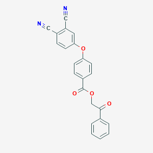 molecular formula C23H14N2O4 B340132 Phenacyl 4-(3,4-dicyanophenoxy)benzoate 