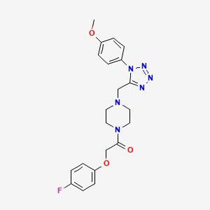 molecular formula C21H23FN6O3 B3401343 2-(4-fluorophenoxy)-1-(4-((1-(4-methoxyphenyl)-1H-tetrazol-5-yl)methyl)piperazin-1-yl)ethanone CAS No. 1040678-73-6