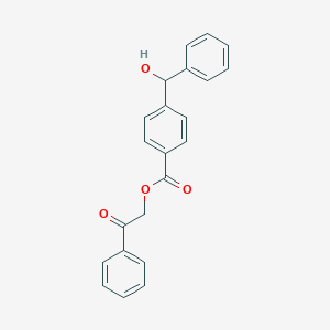 molecular formula C22H18O4 B340135 2-Oxo-2-phenylethyl 4-[hydroxy(phenyl)methyl]benzoate 