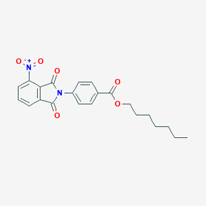 molecular formula C22H22N2O6 B340138 heptyl 4-(4-nitro-1,3-dioxo-1,3-dihydro-2H-isoindol-2-yl)benzoate 