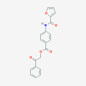 molecular formula C20H15NO5 B340141 2-Oxo-2-phenylethyl 4-[(furan-2-ylcarbonyl)amino]benzoate 