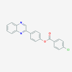 molecular formula C21H13ClN2O2 B340143 4-(Quinoxalin-2-yl)phenyl 4-chlorobenzoate 