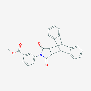 molecular formula C26H19NO4 B340148 methyl 3-(12,14-dioxo-11,12,14,15-tetrahydro-9H-9,10-[3,4]epipyrroloanthracen-13(10H)-yl)benzoate 