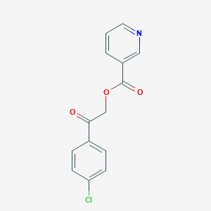 molecular formula C14H10ClNO3 B340150 2-(4-Chlorophenyl)-2-oxoethyl pyridine-3-carboxylate 