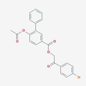 molecular formula C23H17BrO5 B340154 2-(4-Bromophenyl)-2-oxoethyl 6-(acetyloxy)biphenyl-3-carboxylate 