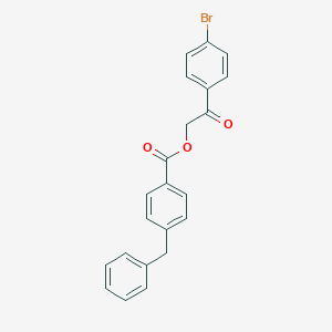 molecular formula C22H17BrO3 B340156 2-(4-Bromophenyl)-2-oxoethyl 4-benzylbenzoate 
