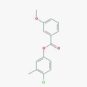 molecular formula C15H13ClO3 B340160 4-Chloro-3-methylphenyl 3-methoxybenzoate 