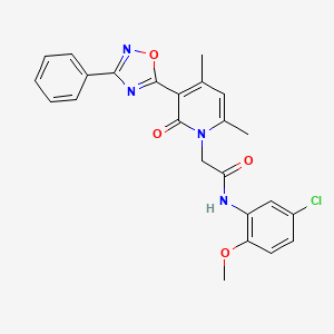 molecular formula C24H21ClN4O4 B3401628 N-(5-chloro-2-methoxyphenyl)-2-(4,6-dimethyl-2-oxo-3-(3-phenyl-1,2,4-oxadiazol-5-yl)pyridin-1(2H)-yl)acetamide CAS No. 1040682-16-3