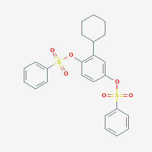 molecular formula C24H24O6S2 B340166 2-Cyclohexyl-4-[(phenylsulfonyl)oxy]phenyl benzenesulfonate 