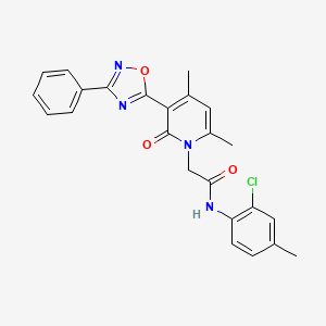 molecular formula C24H21ClN4O3 B3401671 N-(2-chloro-4-methylphenyl)-2-(4,6-dimethyl-2-oxo-3-(3-phenyl-1,2,4-oxadiazol-5-yl)pyridin-1(2H)-yl)acetamide CAS No. 1040682-62-9