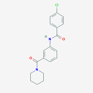 4-chloro-N-[3-(piperidin-1-ylcarbonyl)phenyl]benzamide