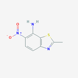 molecular formula C8H7N3O2S B034018 2-Methyl-6-nitro-7-aminobenzothiazole CAS No. 101420-69-3