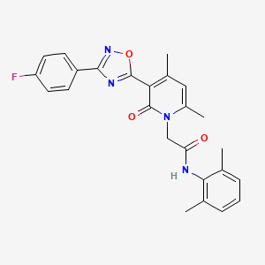 molecular formula C25H23FN4O3 B3401840 N-(2,6-dimethylphenyl)-2-(3-(3-(4-fluorophenyl)-1,2,4-oxadiazol-5-yl)-4,6-dimethyl-2-oxopyridin-1(2H)-yl)acetamide CAS No. 1040684-52-3