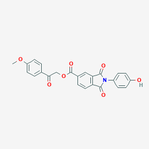 molecular formula C24H17NO7 B340189 2-(4-Methoxyphenyl)-2-oxoethyl 2-(4-hydroxyphenyl)-1,3-dioxo-5-isoindolinecarboxylate 