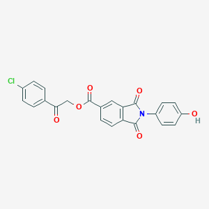 2-(4-Chlorophenyl)-2-oxoethyl 2-(4-hydroxyphenyl)-1,3-dioxo-5-isoindolinecarboxylate