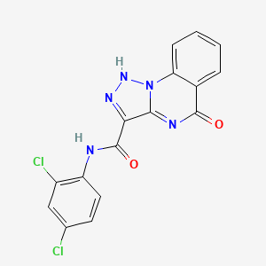 molecular formula C16H9Cl2N5O2 B3401901 N-(2,4-dichlorophenyl)-5-hydroxy[1,2,3]triazolo[1,5-a]quinazoline-3-carboxamide CAS No. 1040706-55-5