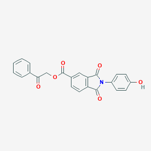 molecular formula C23H15NO6 B340191 2-Oxo-2-phenylethyl 2-(4-hydroxyphenyl)-1,3-dioxo-5-isoindolinecarboxylate 