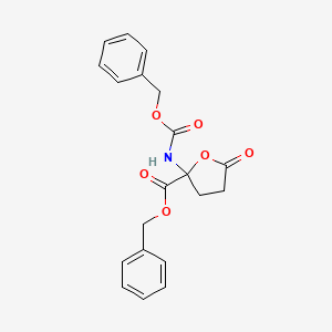 molecular formula C20H19NO6 B3401917 Benzyl 2-{[(benzyloxy)carbonyl]amino}-5-oxooxolane-2-carboxylate CAS No. 104754-52-1