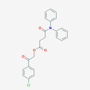 molecular formula C24H20ClNO4 B340194 2-(4-Chlorophenyl)-2-oxoethyl 4-(diphenylamino)-4-oxobutanoate 