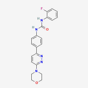 molecular formula C21H20FN5O2 B3401947 1-(2-Fluorophenyl)-3-(4-(6-morpholinopyridazin-3-yl)phenyl)urea CAS No. 1049173-20-7