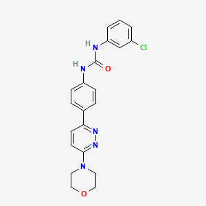 molecular formula C21H20ClN5O2 B3401948 1-(3-Chlorophenyl)-3-(4-(6-morpholinopyridazin-3-yl)phenyl)urea CAS No. 1049173-44-5