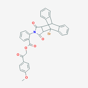 2-(4-Methoxyphenyl)-2-oxoethyl 2-(1-bromo-16,18-dioxo-17-azapentacyclo[6.6.5.0~2,7~.0~9,14~.0~15,19~]nonadeca-2,4,6,9,11,13-hexaen-17-yl)benzoate
