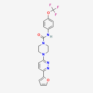 molecular formula C20H18F3N5O3 B3401953 4-(6-(furan-2-yl)pyridazin-3-yl)-N-(4-(trifluoromethoxy)phenyl)piperazine-1-carboxamide CAS No. 1049176-20-6