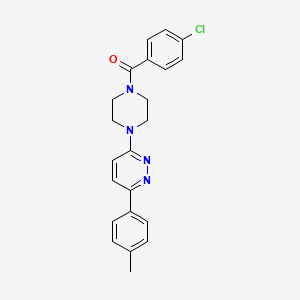 molecular formula C22H21ClN4O B3401961 3-[4-(4-Chlorobenzoyl)piperazin-1-yl]-6-(4-methylphenyl)pyridazine CAS No. 1049180-78-0