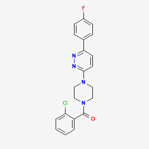 molecular formula C21H18ClFN4O B3401976 3-[4-(2-Chlorobenzoyl)piperazin-1-yl]-6-(4-fluorophenyl)pyridazine CAS No. 1049185-61-6