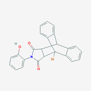 molecular formula C24H16BrNO3 B340198 1-Bromo-17-(2-hydroxyphenyl)-17-azapentacyclo[6.6.5.0~2,7~.0~9,14~.0~15,19~]nonadeca-2,4,6,9,11,13-hexaene-16,18-dione 